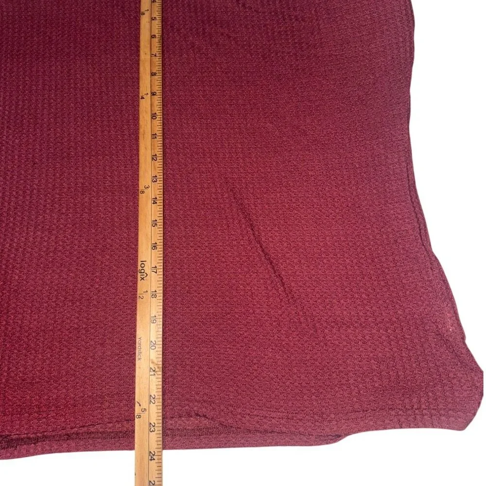 La Miel Burgundy Waffle Knit Oversized Top S - Picture 5 of 5